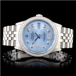 Rolex SS DateJust 1.00ctw Diamond Wristwatch