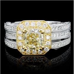 18K Gold 2.21ctw Fancy Color Diamond Ring