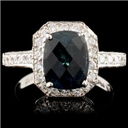18K Gold 2.50ct Tourmaline & 0.80ctw Diamond Ring