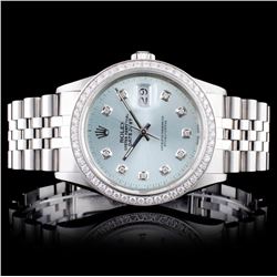 Rolex SS DateJust 1.00ctw Diamond Wristwatch