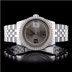 Rolex SS DateJust 1.50ct Diamond Men's Watch