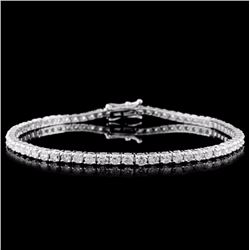 14K White Gold 5.00ct Diamond Tennis Bracelet