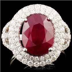 14K Gold 5.57ct Ruby & 1.49ctw Diamond Ring