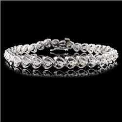 14K White Gold 1.00ctw Diamond Bracelet