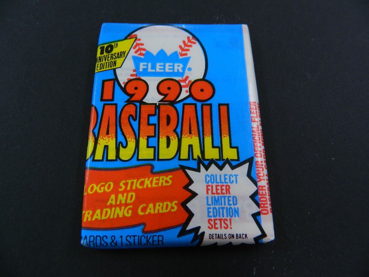 Six 6 Unopened Packs Of 1990 Fleer Baseball Cards 15 Cards Per Pack six-6-unopened-packs-of-1990-fleer-baseball-cards-15-cards-per-pack