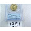 Image 1 : 2007-P George Washington Dollar, First Day of Issue Position B, PCGS Graded MS65