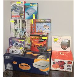 LARGE LOT OF VARIOUS ITEMS; SCANNER, EZCRACKER,