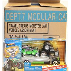 CASE OF 6PCS TRAVEL TREADS MONSTER JAM TOYS