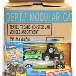 CASE OF 6PCS TRAVEL TREADS MONSTER JAM TOYS