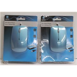 CASE OF 2 SLIM OPTICAL MICE FOR COMPUTER