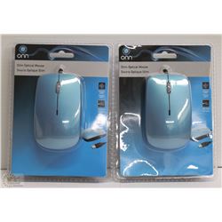 CASE OF 2 SLIM OPTICAL MICE FOR COMPUTER