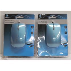 CASE OF 2 SLIM OPTICAL MICE FOR COMPUTER