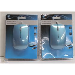 CASE OF 2 SLIM OPTICAL MICE FOR COMPUTER
