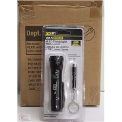 CASE OF SIX 6 LED WITH LASER FLASHLIGHTS