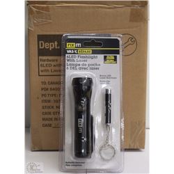 CASE OF SIX 6 LED WITH LASER FLASHLIGHTS