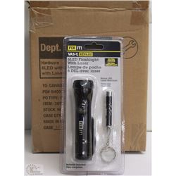 CASE OF SIX 6 LED WITH LASER FLASHLIGHTS