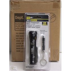 CASE OF SIX 6 LED WITH LASER FLASHLIGHTS