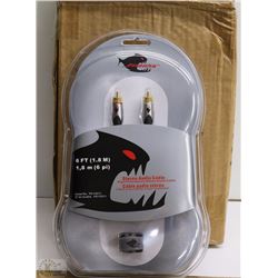 CASE OF 4 STEREO AUDIO  6' HIGH PERFORMANCE CABLES