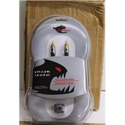 CASE OF 4 STEREO AUDIO  6' HIGH PERFORMANCE CABLES