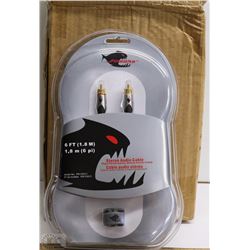 CASE OF 4 STEREO AUDIO  6' HIGH PERFORMANCE CABLES