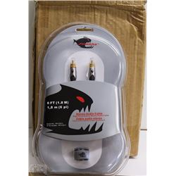 CASE OF 4 STEREO AUDIO  6' HIGH PERFORMANCE CABLES