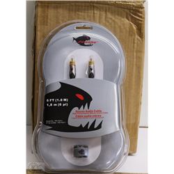 CASE OF 4 STEREO AUDIO  6' HIGH PERFORMANCE CABLES