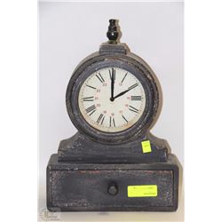 REPRODUCTION CLOCK WITH DRAWER