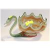 Image 1 : MURANO STYLE ART GLASS SWAN BOWL