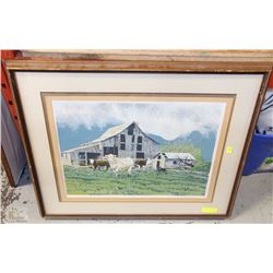 FRAMED LIMITED PRINT 10/100 "THE WHITE YEARLING"