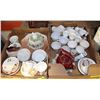 Image 1 : 2 FLATS WITH CHINA CUPS, SAUCERS, TEA POT, ETC