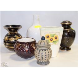 LOT OF 6 VASES