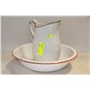 Image 1 : ENAMEL WEAR JUG AND BOWL