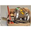 Image 1 : BOX WITH VINTAGE KITCHEN UTENSILS, SIFTERS, ETC