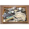 Image 1 : WOODEN BOX FILLED WITH UTENSILS COLLECTOR SPOONS