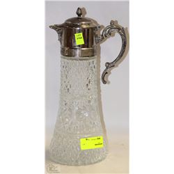 LIDDED GLASS DECANTER