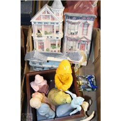 BOX WITH PERFUME BOTTLES,3 BRIAN BAKER DEJA VU PIECES,1551 ITALIANATE VICTORIAN