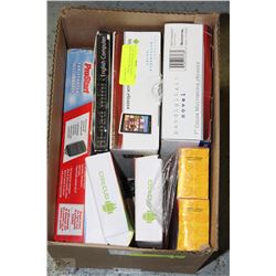 BOX WITH PRO START CAR STARTER, EREADERS, MORE