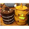 Image 1 : LOT OF 2 COOKIE JARS,BARREL AND OREO COOKIE