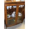 GLASS DOOR WOOD CARVED DISPLAY CABINET