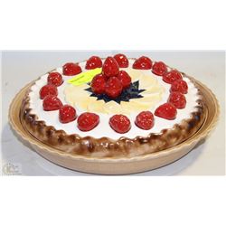 LARGE PIE DESIGN PIE SERVING PLATE & LID