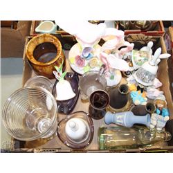FLAT OF ASSORTED VASES, BELLS, ETC