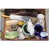 Image 1 : FLAT WITH MARBLE ROLLING PIN, BELLS, JEWELRY BOXES