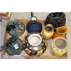 FLAT OF VARIOUS VASES