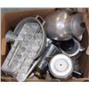 Image 1 : BOX OF A VARIOUS TEAPOTS PERCULATORS OF VARIOUS METALS