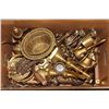 Image 1 : BOX OF ASSORTED BRASS ITEMS; CANDLE HOLDERS,