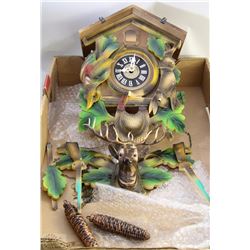LARGE GERMAN CUCKOO CLOCK WITH A  DEER