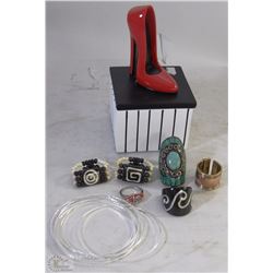 STILLETTO JEWELLERY BOX WITH CONTENTS