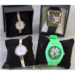 LOT OF 4 FASHION WATCHES