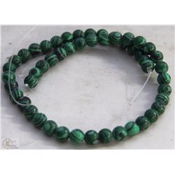 #28- 8mm GREEN MALACHITE NECKLACE - 15"