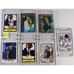 ENCASED GRETZKY TROPHY CARDS x7
